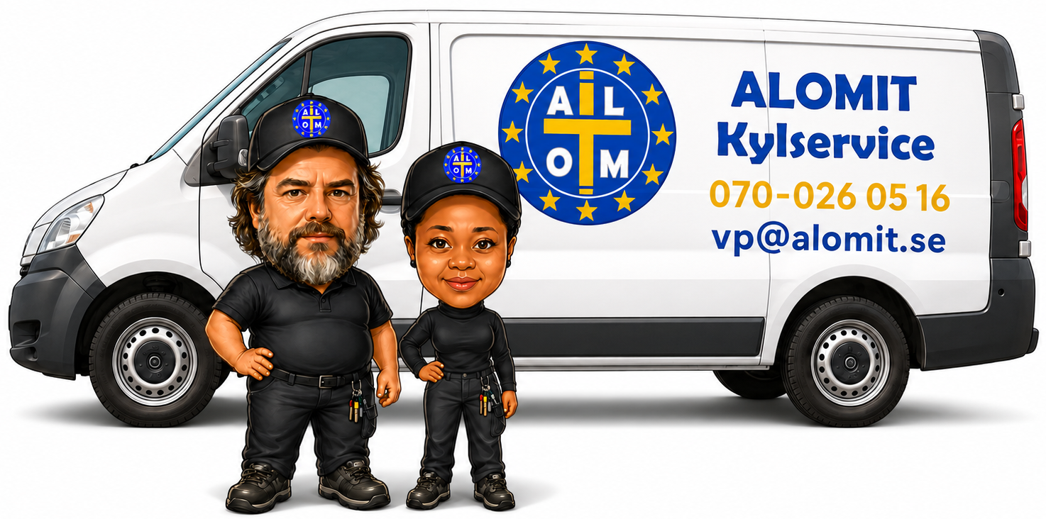 ALOMIT Kylservice med servicebil och kyltekniker